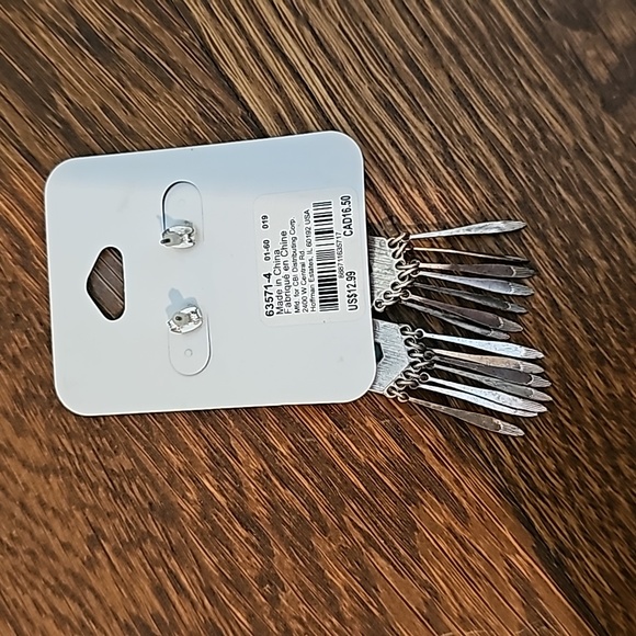 New Silver and Blue boho southwest dangling earrings - Picture 5 of 5